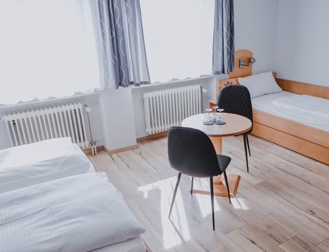 Family room with child’s bed